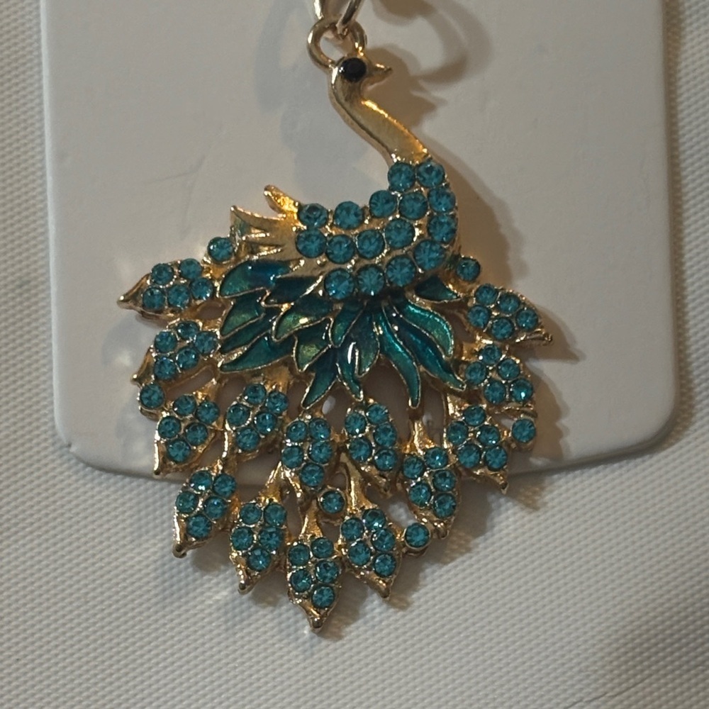 Peacock Keychain/Bag Charm-Blue - Picture 2 of 2